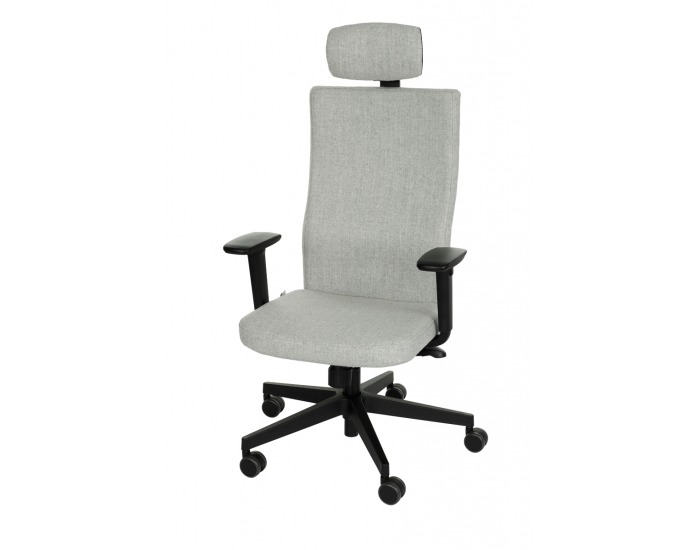 Kancelárska stolička s podrúčkami Timi Plus HD - sivá / čierna