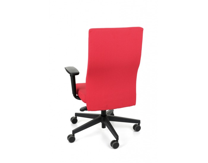 Kancelárska stolička s podrúčkami Timi Plus - červená (Kosma 02) / čierna