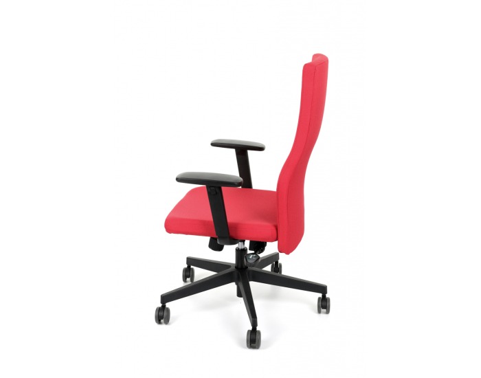 Kancelárska stolička s podrúčkami Timi Plus - červená (Kosma 02) / čierna
