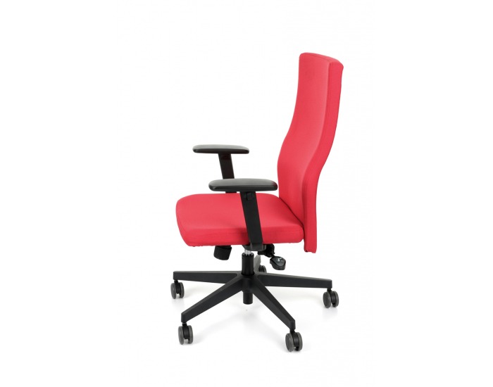 Kancelárska stolička s podrúčkami Timi Plus - červená (Kosma 02) / čierna