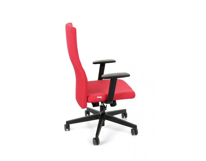 Kancelárska stolička s podrúčkami Timi Plus - červená (Kosma 02) / čierna