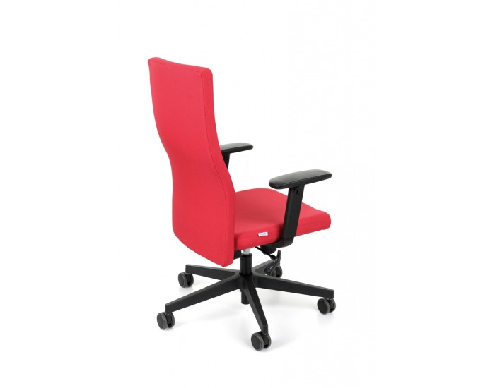 Kancelárska stolička s podrúčkami Timi Plus - červená (Kosma 02) / čierna