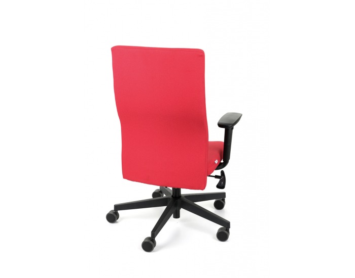 Kancelárska stolička s podrúčkami Timi Plus - červená (Kosma 02) / čierna