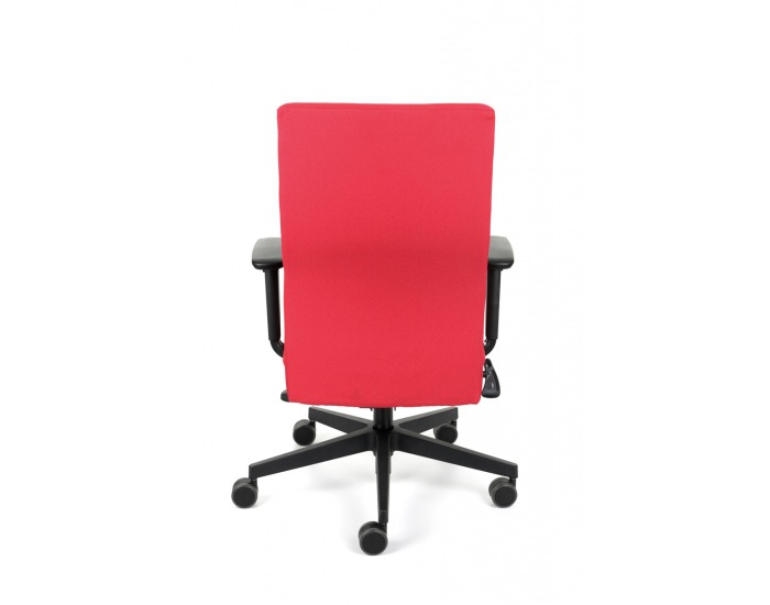 Kancelárska stolička s podrúčkami Timi Plus - červená (Kosma 02) / čierna