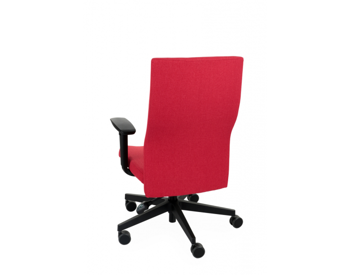 Kancelárska stolička s podrúčkami Timi Plus - červená (Medley 02) / čierna