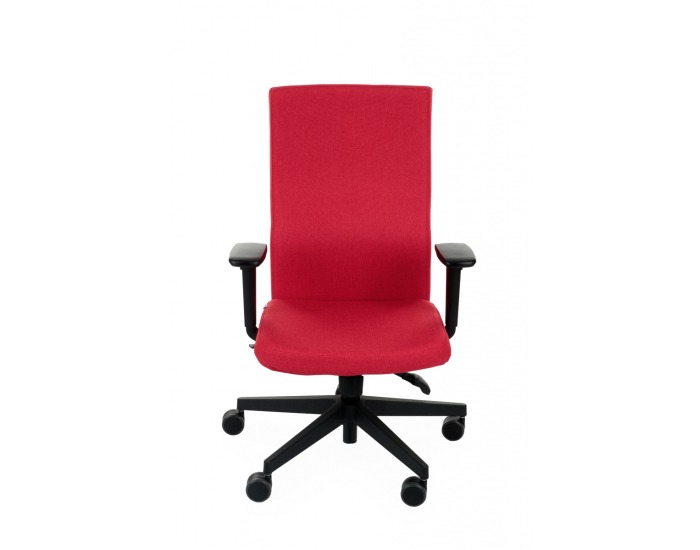 Kancelárska stolička s podrúčkami Timi Plus - červená (Medley 02) / čierna