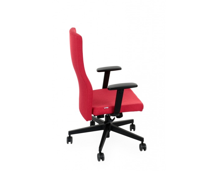 Kancelárska stolička s podrúčkami Timi Plus - červená (Medley 02) / čierna