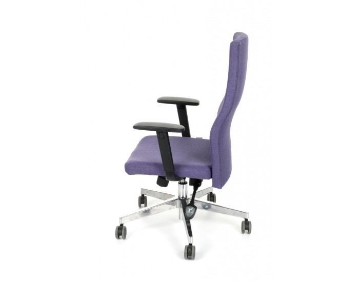 Kancelárska stolička s podrúčkami Timi Plus - fialová / chróm