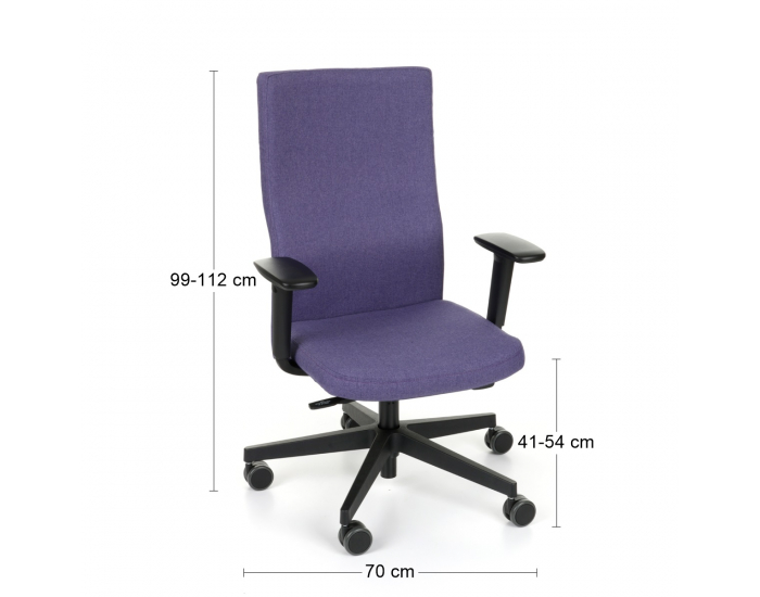 Kancelárska stolička s podrúčkami Timi Plus - fialová / čierna