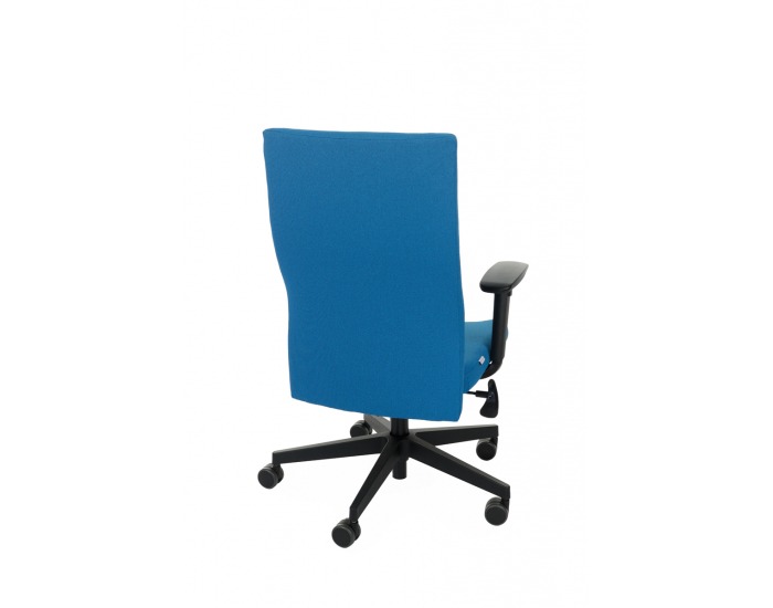 Kancelárska stolička s podrúčkami Timi Plus - modrá (Cura 03) / čierna