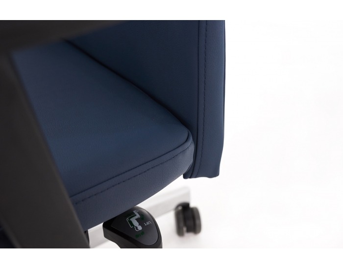 Kancelárska stolička s podrúčkami Timi Plus - tmavomodrá / chróm