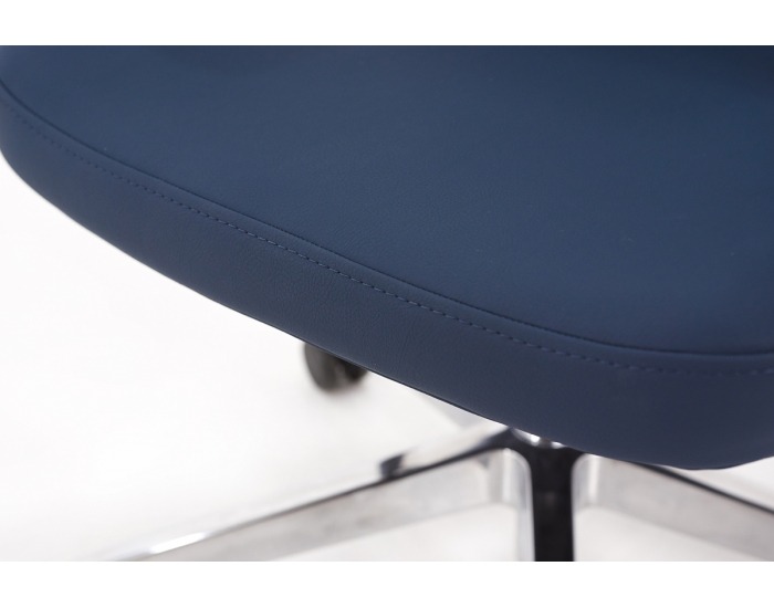 Kancelárska stolička s podrúčkami Timi Plus - tmavomodrá / chróm