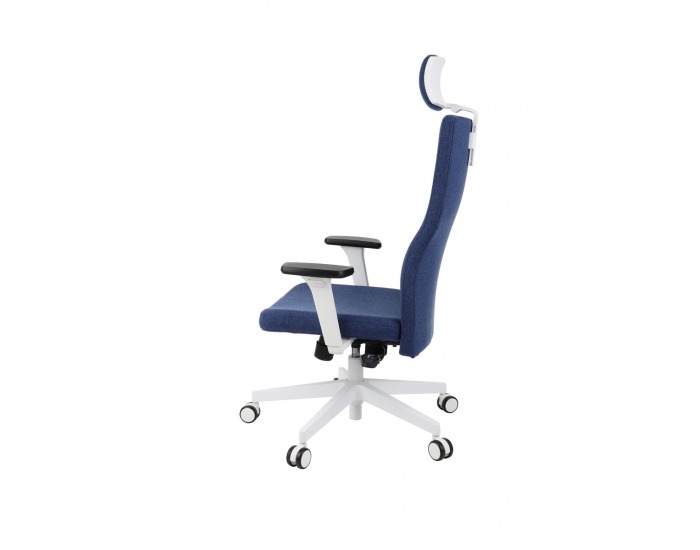 Kancelárska stolička s podrúčkami Timi W Plus HD - tmavomodrá / biela