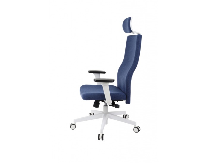 Kancelárska stolička s podrúčkami Timi W Plus HD - tmavomodrá / biela