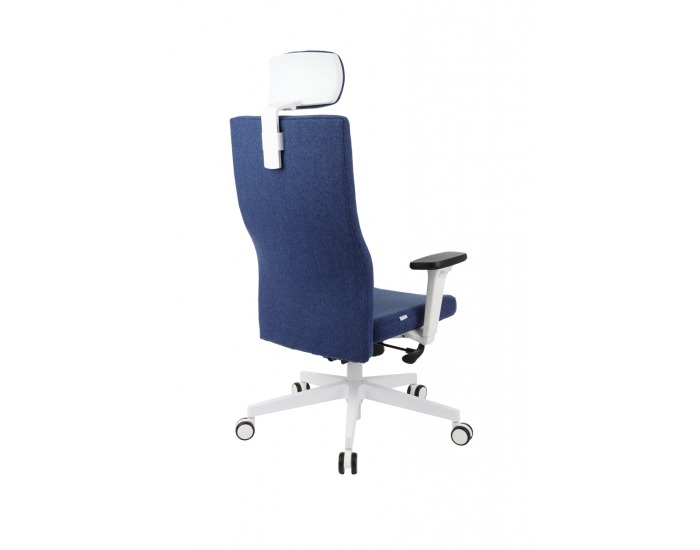 Kancelárska stolička s podrúčkami Timi W Plus HD - tmavomodrá / biela