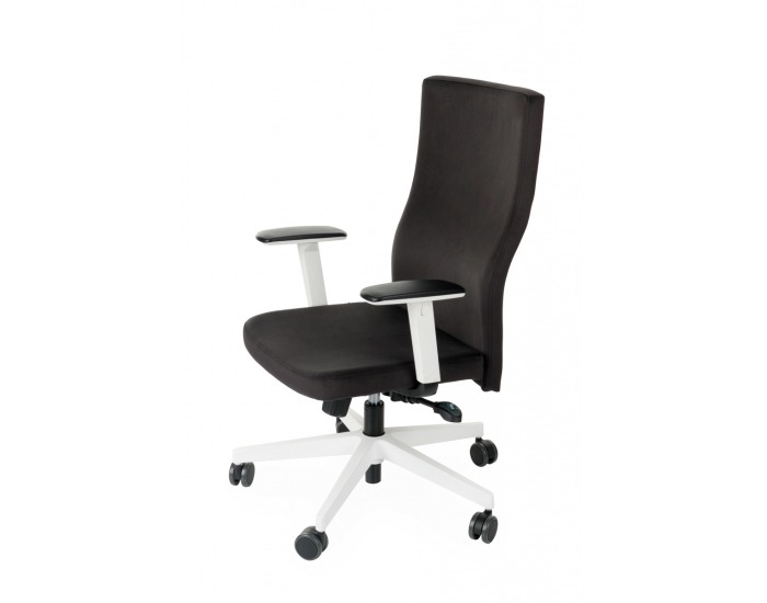Kancelárska stolička s podrúčkami Timi W Plus - čierna / biela