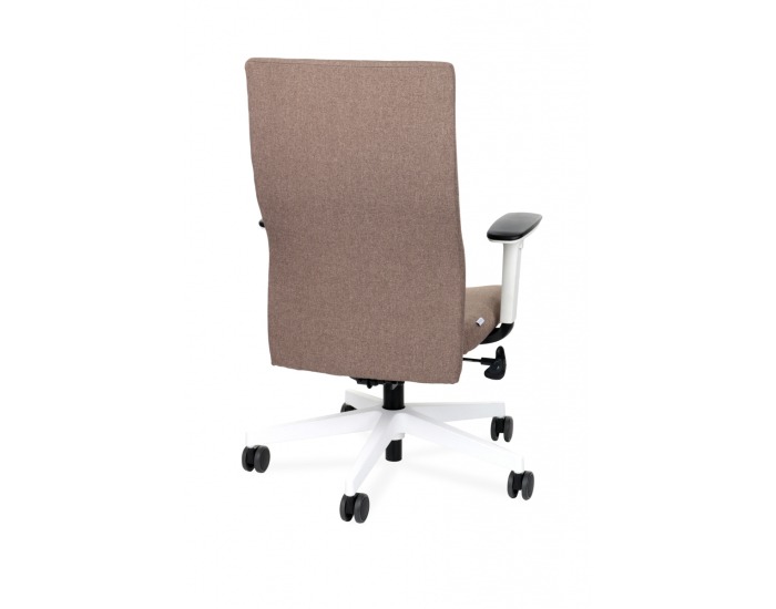 Kancelárska stolička s podrúčkami Timi W Plus - hnedá (Medley 08) / biela