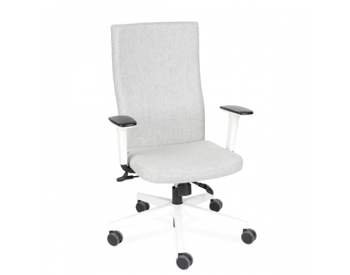 Kancelárska stolička s podrúčkami Timi W Plus - sivá / biela