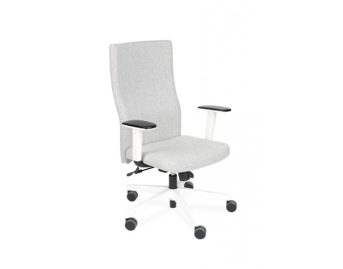 Kancelárska stolička s podrúčkami Timi W Plus - sivá / biela
