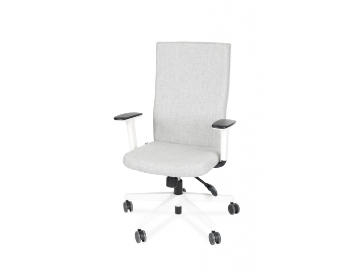 Kancelárska stolička s podrúčkami Timi W Plus - sivá / biela