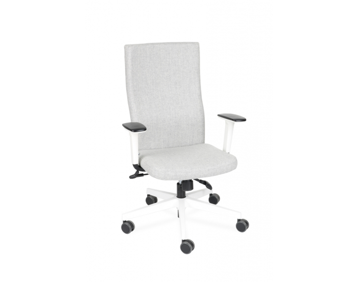 Kancelárska stolička s podrúčkami Timi W Plus - sivá / biela