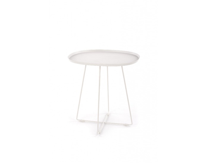 Okrúhly konferenčný stolík Tina - biela