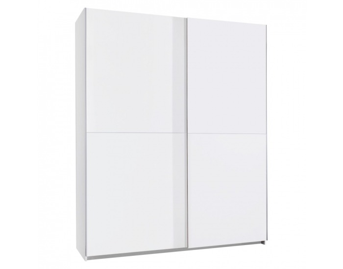 Šatníková skriňa s posuvnými dverami Tiner - biela