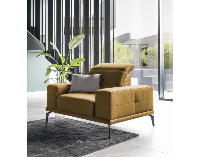 Kreslo Tirreno 1F - horčicová