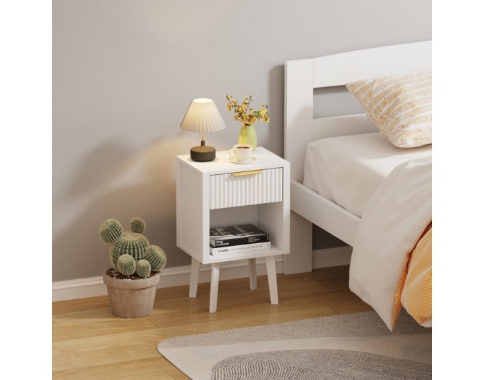 Nočný stolík Tobi - biela