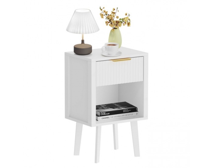 Nočný stolík Tobi - biela