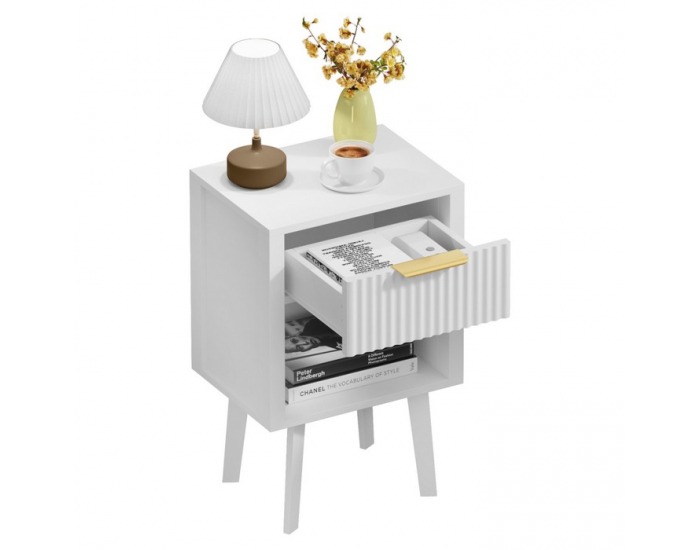 Nočný stolík Tobi - biela