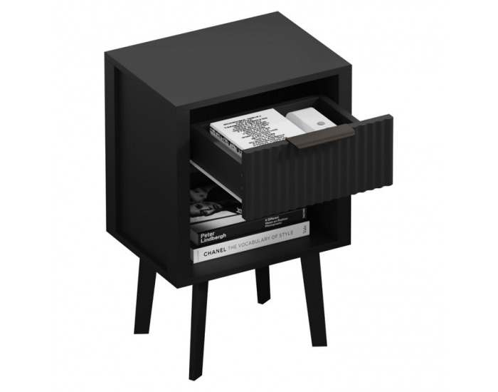 Nočný stolík Tobi - čierna
