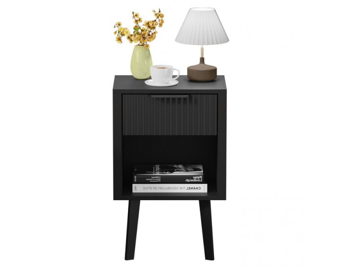 Nočný stolík Tobi - čierna