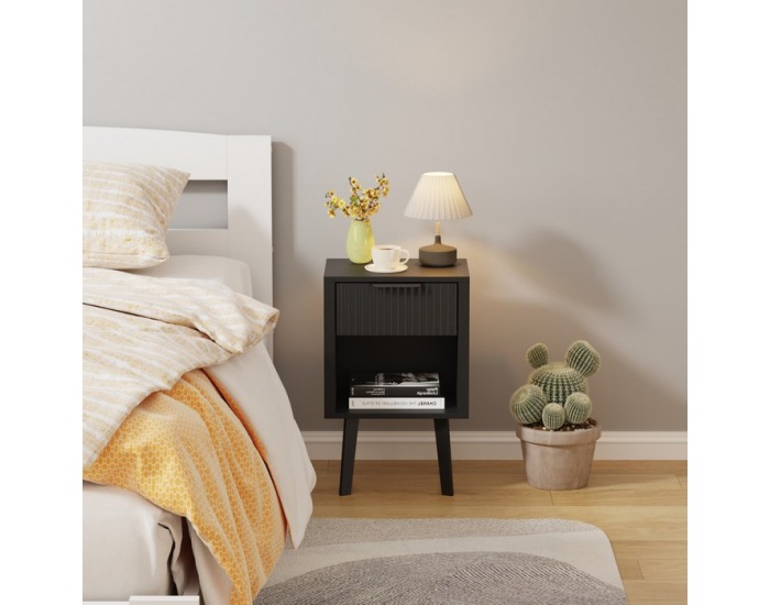 Nočný stolík Tobi - čierna