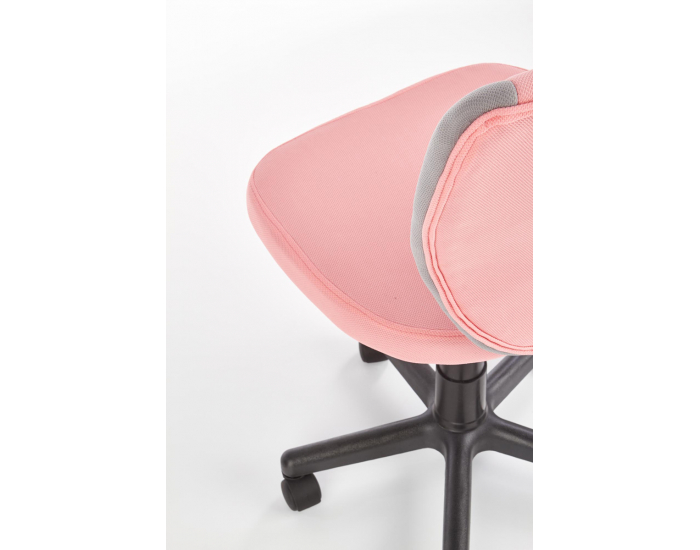 Detská stolička na kolieskach Toby - ružová / sivá