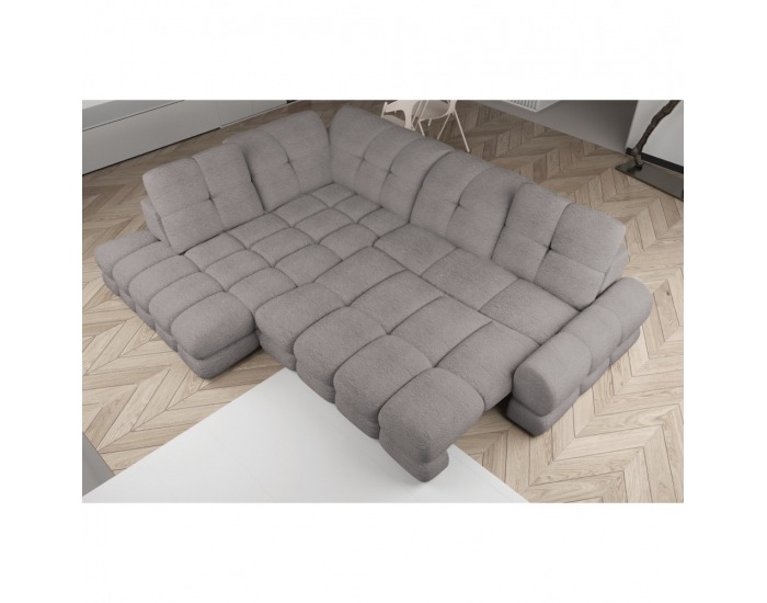 Rohová sedačka s rozkladom a úložným priestorom Tollo L Roh L - béžovosivá (taupe)