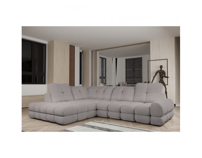 Rohová sedačka s rozkladom a úložným priestorom Tollo L Roh L - béžovosivá (taupe)