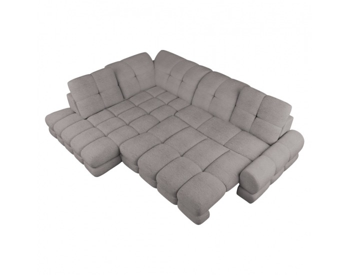 Rohová sedačka s rozkladom a úložným priestorom Tollo L Roh L - béžovosivá (taupe)