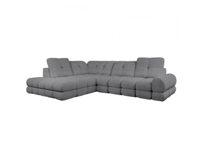 Rohová sedačka s rozkladom a úložným priestorom Tollo L Roh L - sivá