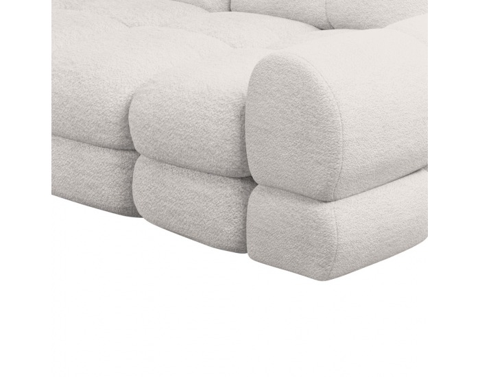 Rohová sedačka s rozkladom a úložným priestorom Tollo L Roh L - smotanová