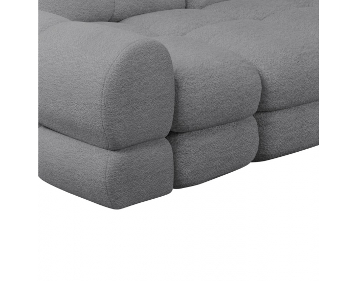 Rohová sedačka s rozkladom a úložným priestorom Tollo L Roh P - sivá