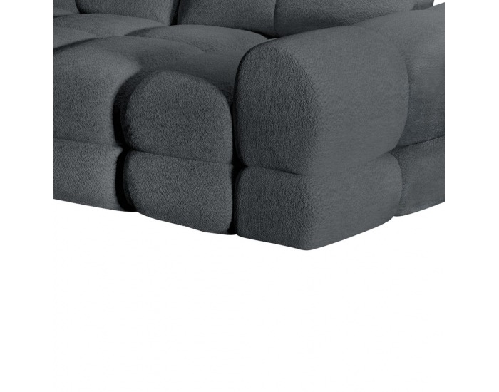 Rohová sedačka s rozkladom a úložným priestorom Tollo S Roh L - tmavosivá