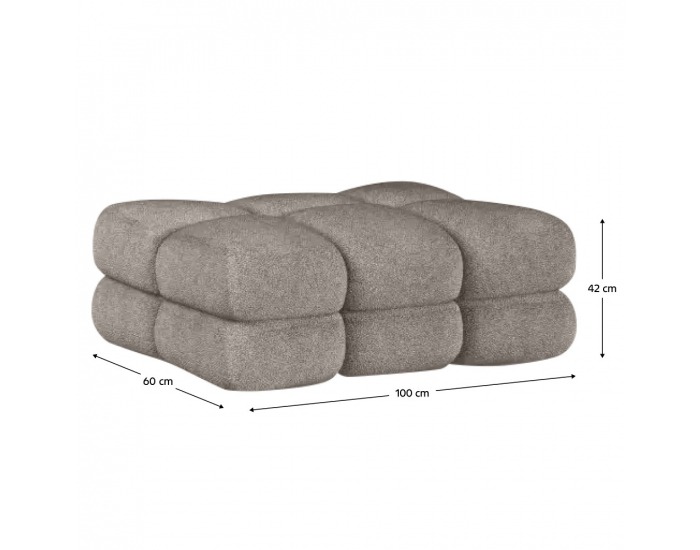 Taburetka Tollo - béžovosivá (taupe)