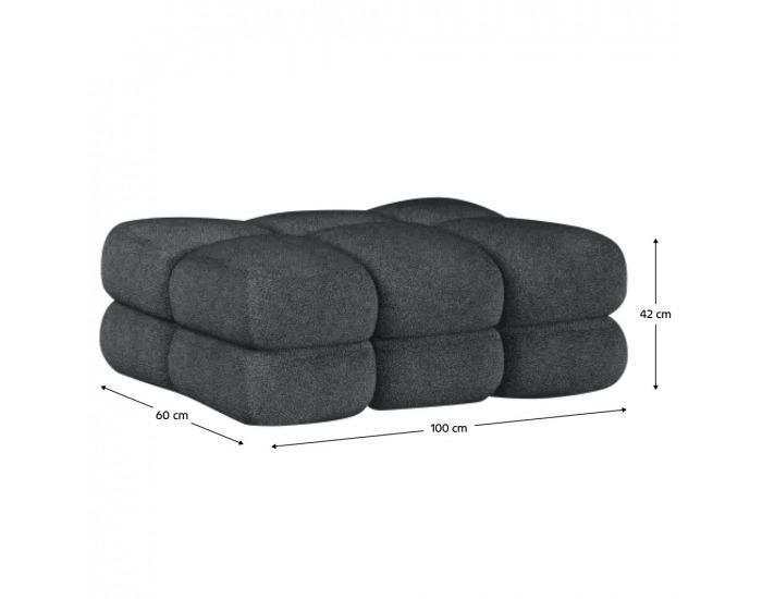 Taburetka Tollo - tmavosivá