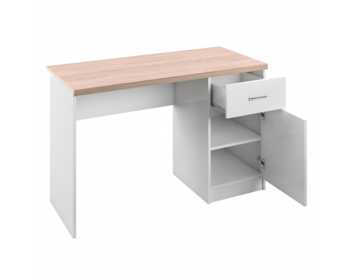 PC stolík Topty Typ 9 1D1S/120 - biela / dub sonoma
