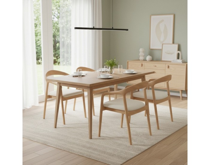 Jedálenská stolička Torol - prírodná / sivá