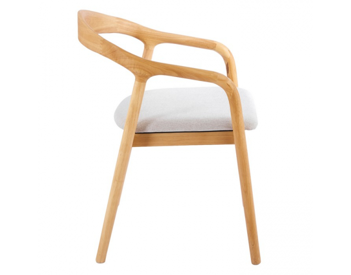 Jedálenská stolička Torol - prírodná / sivá