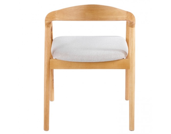 Jedálenská stolička Torol - prírodná / sivá