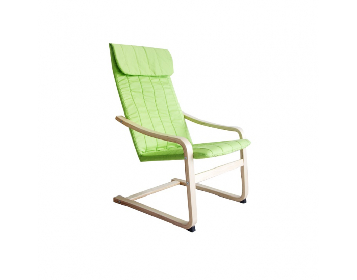 Kreslo Torsten - zelená / prírodná