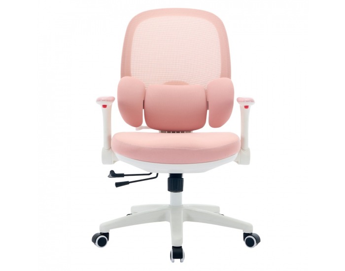 Detská stolička na kolieskach Tresa - ružová / biela